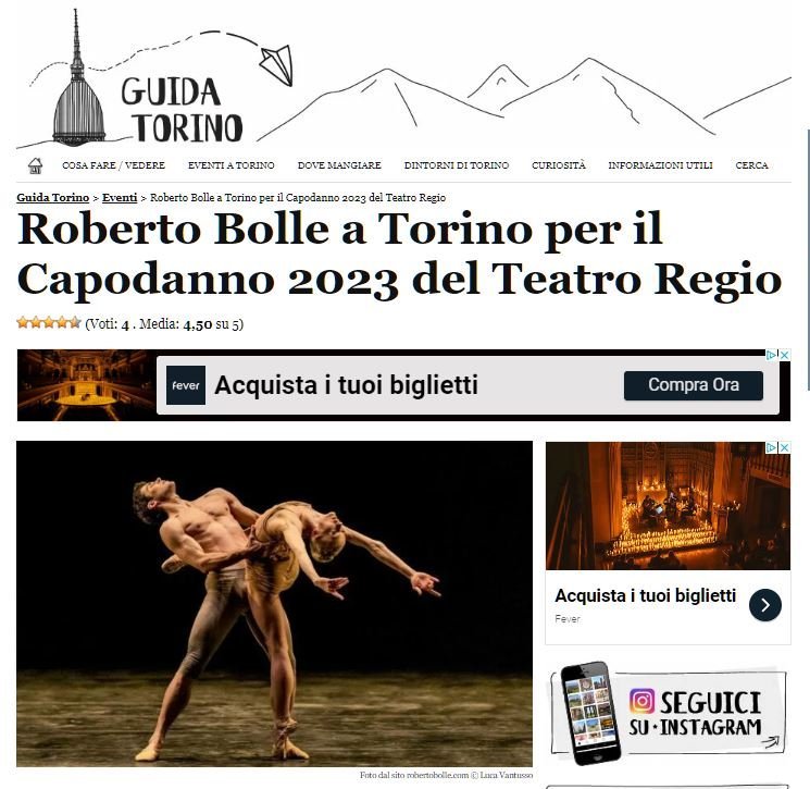 GUIDA TORINO -Roberto Bolle and Friends 2023