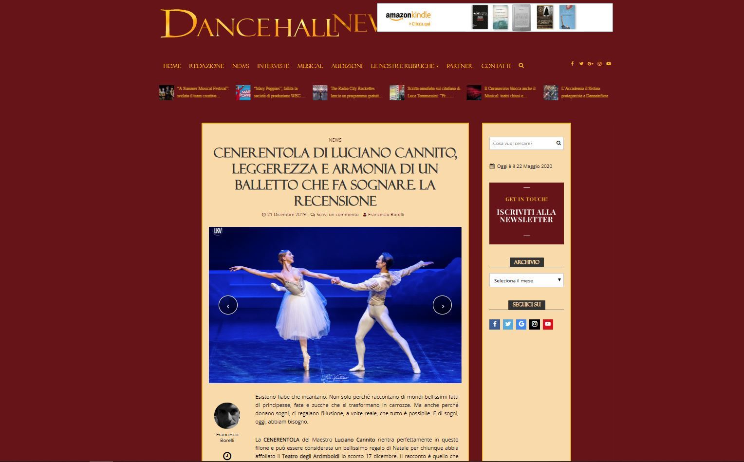 DANCE HALL NEWS Cenerentola - 2019